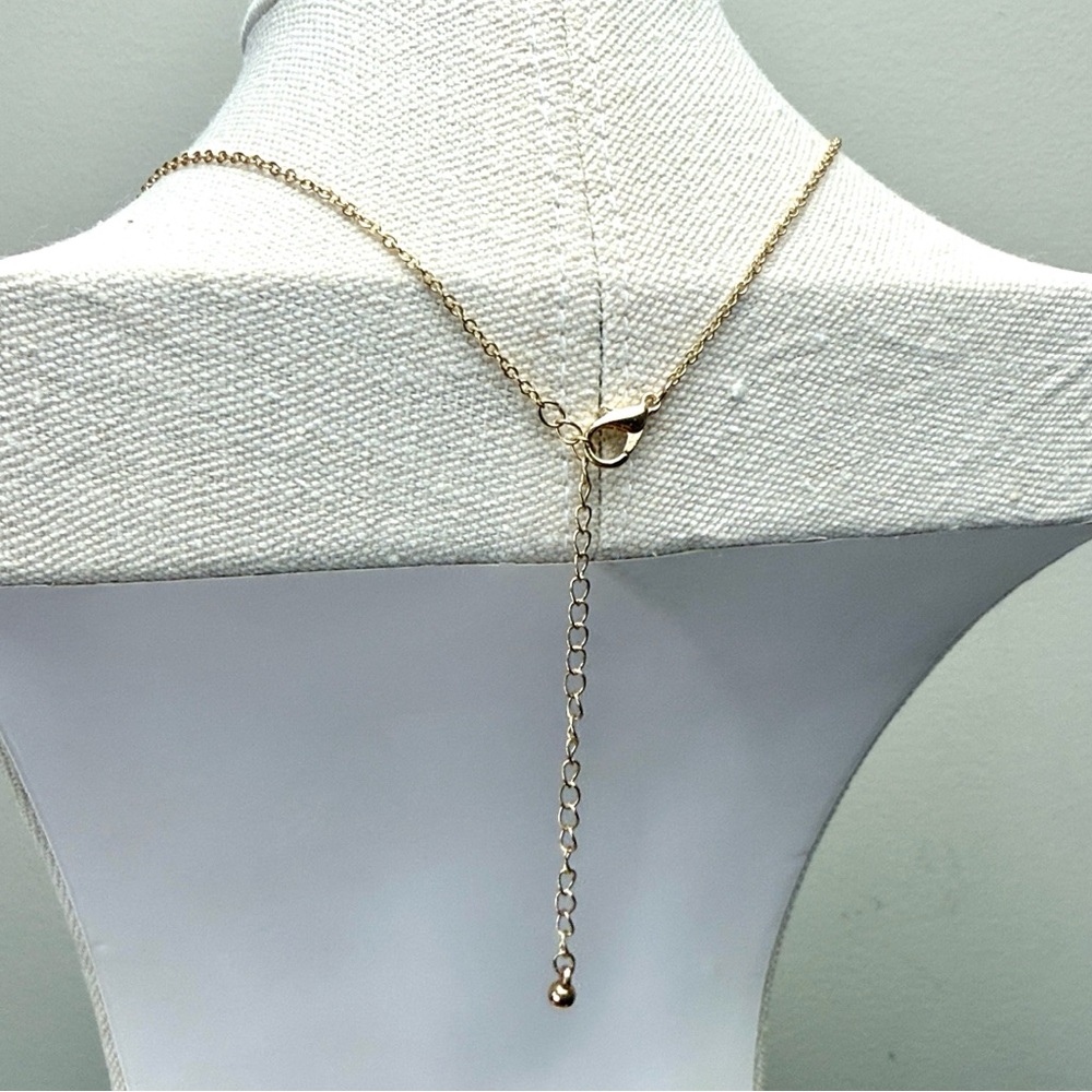 Olive Leaf Branch Necklace Earring Set Gold Tone - Picture 6 of 7